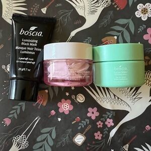 Boscia Trio- Luminating Black Mask, Tsbaki Swirl & Cactus Water